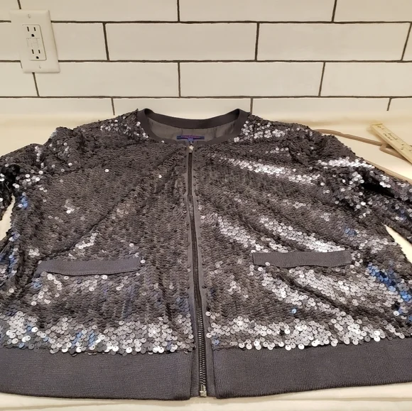 𝅺twiggy London 1X Gray sequence jacket - Picture 10 of 15